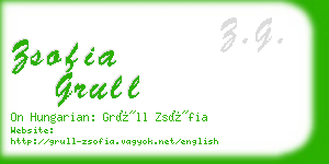 zsofia grull business card